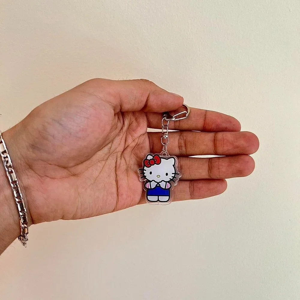 cute hello kitty keyring keychain
